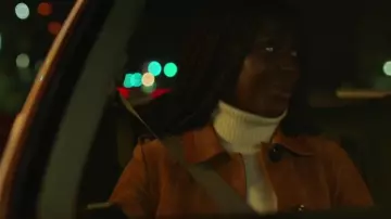 Mustard Coat worn by Queen (Jodie Turner-Smith) in Queen & Slim