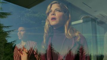 Suéter marrón oscuro de cuello de tortuga usado por Niko Breckinridge (Katee Sackhoff) en Another Life (Temporada 01)