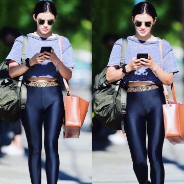 Lanston Asher Leggings usados por Lucy Hale Los Ángeles 13 de julio de 2019