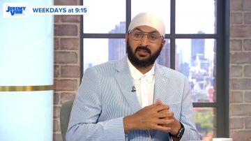 Pañuelo de gorro blanco usado por Monty Panesar en Jeremy Vine en Channel 5 - 4/6/2019