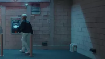 White slim fit demin pants worn by Jimin in Lights music video by BTS