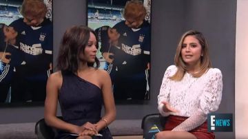 Ted Baker London Zoeii One Shoulder Faux Wrap Dress worn by Zuri Hall on E! News July 12, 2019