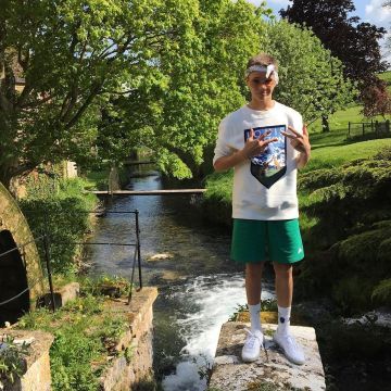 Vans Authentic Laceup Sneakers in White worn by Romeo Beckham in the South of France August 28, 2018
