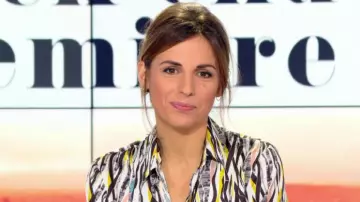 The printed shirt of Alice Darfeuille in the First Edition of BFMTV
