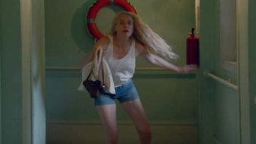 White Chiffon Tank Top worn by Jenia Tanaeva in See You Soon