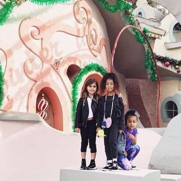 Balenciaga Kids Speed Sock Sneakers worn by Penelope Disick Westfield Mall August 7, 2018