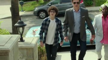 Plaid Khaki Shirt worn by Mason (Julian Feder) in We Hate Kids