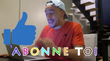 Le t-shirt orange The North Face de Mister V dans sa vidéo YouTube FAIRE UN ALBUM LA SUITE