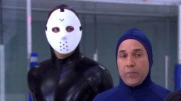 Hockey Mask of Jim Halpert (John Krasinski) in The Office (S07E17)