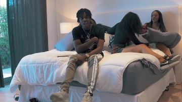 The jean jogging Amiri Polo G in her video clip Dyin Breed By Lvtr Kevin, Ryan Lynch