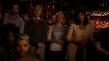 Rag & Bone Marissa Crew Neck Colorblocked Sweater worn by Det. Lizzie Needham (Bojana Novakovic) in Instinct (Season 02 Episode 02)