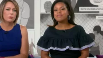 Eliza J Ruffled Sheath Dress worn by Sheinelle Jones on Today JULY 16, 2019