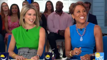 Stella McCartney Colorblocked Sheath Dress worn by Robin Roberts on Good Morning America JULY 16, 2019
