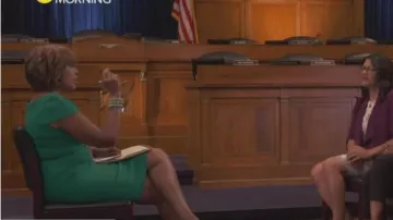 Patron Dadoria Robe portée par Gayle King sur CBS, Ce Matin, le 16 JUILLET 2019