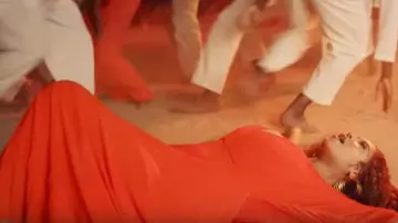 Red dress worn by Beyoncé in her Music Video SPIRIT from Disney’s The Lion King