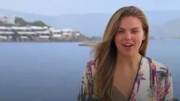 Loborosa Palomino Imprimé Robe portée par Hannah Brown dans La Bachelorette (Saison 15, Épisode 10)