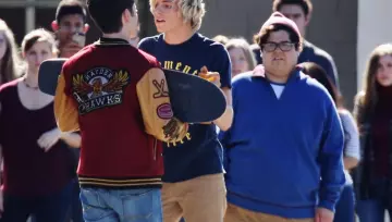 Brown Trousers worn by Kyle Moore (Ross Lynch) in Status Update