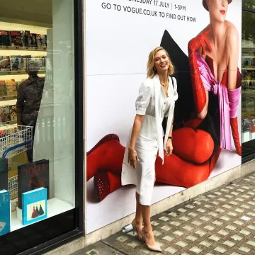 Prada Pointed Toe Pumps worn by Karlie Kloss  Vogue House London July 17, 2019