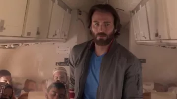 The bomber khaki Ari Levinson (Chris Evans) in The Red Sea Diving Resort
