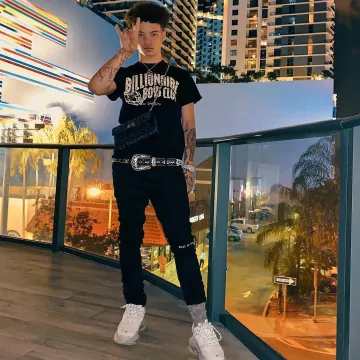 Billionaire Boys Club Nitro Arch T-Shirt worn by Lil Mosey on his Instagram account @lilmosey