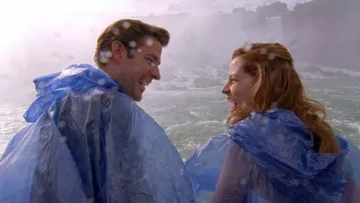 Blue Plastic Rain Poncho of Jim Halpert (John Krasinski) in The Office (Season 06 Episode 05)