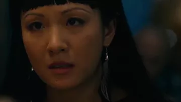 Feather Earrings worn by Destiny (Constance Wu) in Hustlers