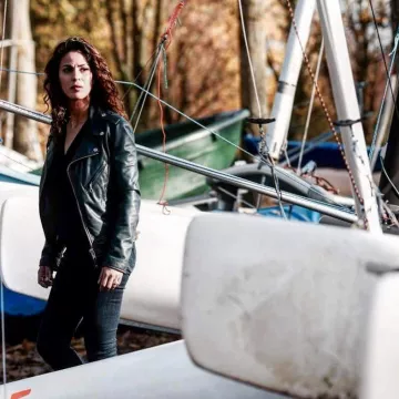 The Motorcycle Jacket-and-Effect Varnished Nobody Denim Samira Lachhab on the account instagram of @samiralachhab