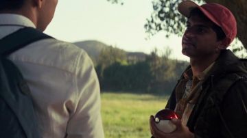 The replica of the pokéball Jack (Karan Soni) in Pokémon Detective Pikachu