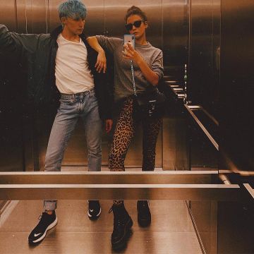 Leopard Print Leggings of María Pedraza on her Instagram account