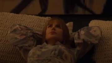 Co Mum-Print Silk Bishop-Sleeve Keyhole Midi Dress worn by Celeste Wright (Nicole Kidman) in Big Little Lies (Season 02 Episode 07)