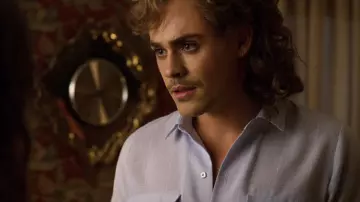 Light Blue Shirt worn by Billy Hargrove (Dacre Montgomery) in Stranger Things Season 3 Episode 3