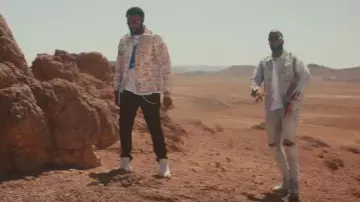 Daily Paper Printed Money Foach Jacket worn by Damso in Personne music video by Vegedream