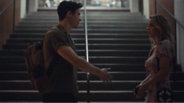 Realisation The Venus Dress in Newspaper Print worn by Cassie Howard (Sydney Sweeney) in Euphoria (Season 01 Episode 06)