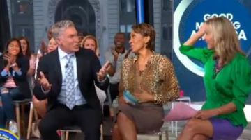 Equipment Silk Leopard Top worn by Robin Roberts on Good Morning America JULY 24, 2019