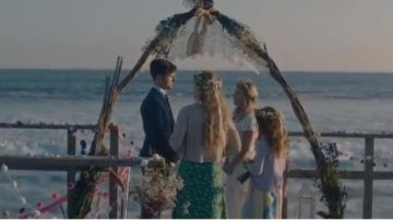 Reformation Persimmon Dress worn by Abigail Carlson (Kathryn Newton) in Big Little Lies (Season 02 Episode 07)