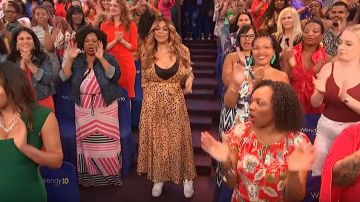 Nicholas Leopard Silk Crepe Maxi Dress worn by Wendy Williams on The Wendy Williams Show JULY 24, 2019