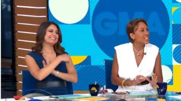 Diane von Furstenberg Scoop Neck Robe Pull porté par Cecilia Vega sur Good Morning America, le 25 JUILLET 2019