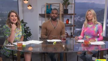 Sies Marjan Peyton Tie Dye Top worn by Morgan Stewart on E! News July 25, 2019