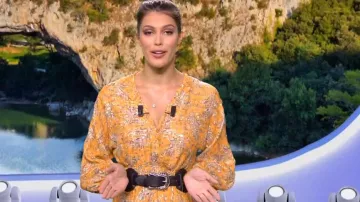 The dress in silk and metal Iris Mittenaere in the Draw of the euromilions the 30.07.2019