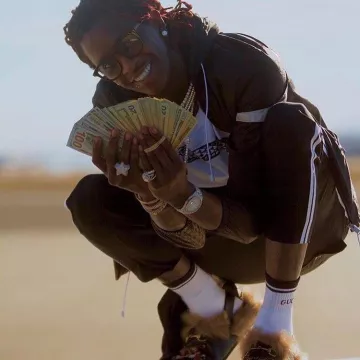 Palm Angels raised seam track trousers worn by Young Thug on his Instagram account @youngthug