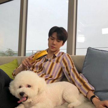 Marni Dépouillé Shirt porté par Sehun sur son Instagram account @oohsehun