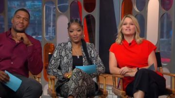 Rachel Comey Augusta en Crêpe Stretch Top Électrique Rouge porté par Sara Haines sur Good Morning America le 31 JUILLET 2019