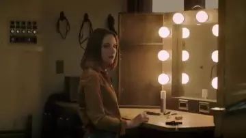 Urban Outfitters Brown Suede Gas Jacket worn by Violet Simmons (Haley Ramm) in Light as a Feather (Season 02 Episode 05)