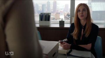 Victoria Beckham Bleu Cutout Crepe Midi Dress worn by Donna Paulsen (Sarah Rafferty) in Suits (Season 09 Episode 03)