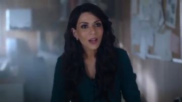  Green Collection Silk Secretary Blouse worn by Hermione Lodge (Marisol Nichols) in Riverdale Season 01 Episode 11