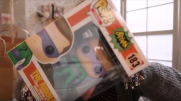 La figura funko pop de Riddler en el video de youtube de Vlog: Disney, Primark, Pandora, Gifts, Bla Bla,...
