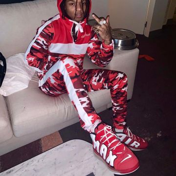 Sneakers Nike Air More Uptempo 720 University Red White Black of Swae Lee on the account instagram of @swaelee