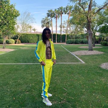 Le Pantalon De Jogging Rayé   Palm Angels de Swae Lee sur le compte instagram de @swaelee