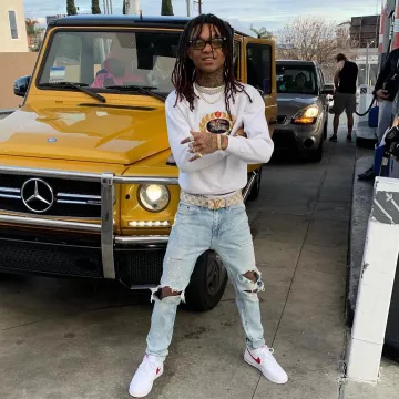 Zapatillas Nike Air Force 1 Low White Gym Red de Swae Lee en la cuenta de Instagram de @swaelee