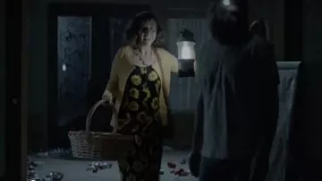 Motel Ariane Maxi Dress in Sunflower Print worn by Carol Pilbasian (Kristen Schaal) in The Last Man on Earth (Season 01 Episode 03)